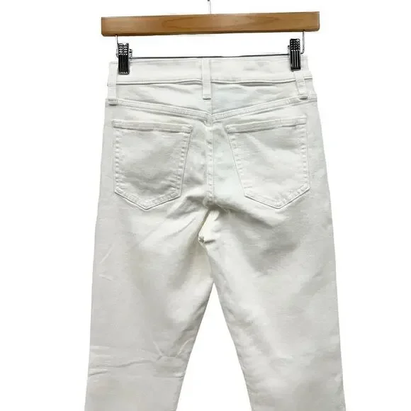 J.Crew 9" toothpick jean in white wash BQ310 size 26 NWT - Picture 5 of 8